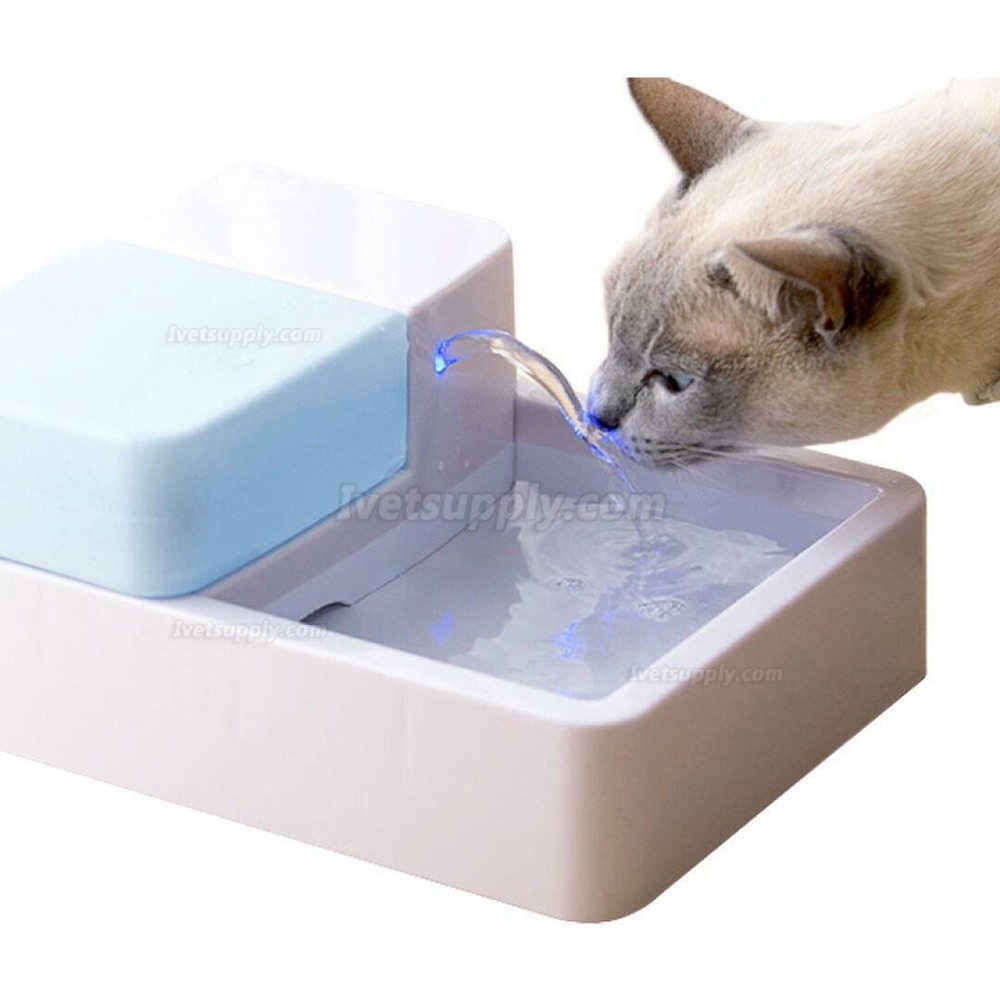 1.8L Pet Water Fountain For Cat Dog Automatic LED Water Drinking Bowl Dispenser